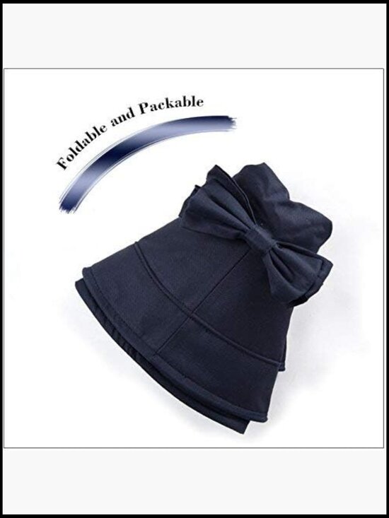 Cotton Bucket Hat Wide Brim Sun Protection Foldable Travel Beach Gardening main image 4
